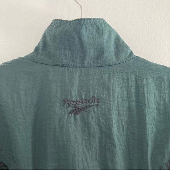 Reebok Vintage Tribal Pattern Green Track Jacket, Size Small - Picture 7 of 7